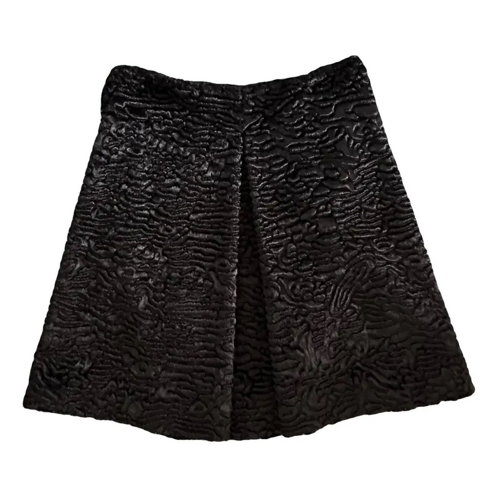 ‘S MaxMara Black Textured Velvet Skirt RARE, size XS